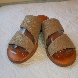 Carlos by Carlos Santana Holly Slide Gold Sz 9.5